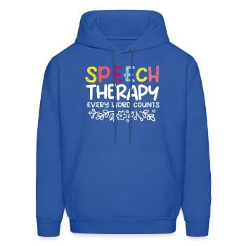 Speech Language Pathologist SLP Speech Therapy - Men's Hoodie - royal blue - Front - Elias (183cm)