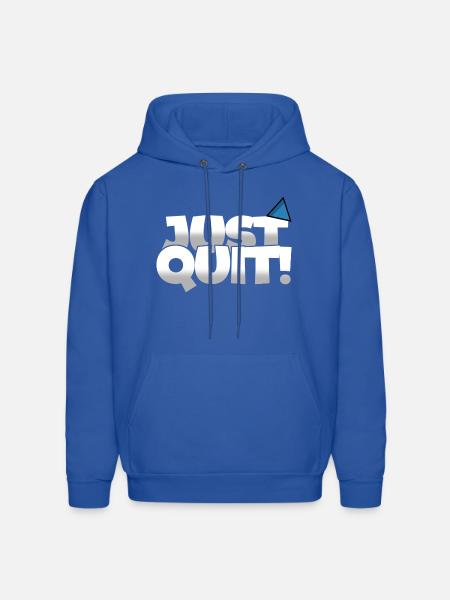 Just Quit! - Men's Hoodie - royal blue