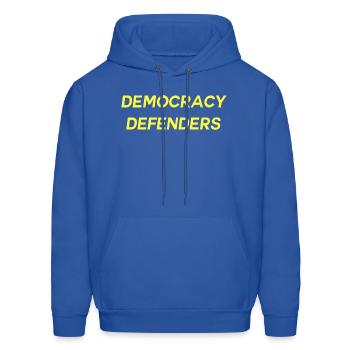 Democracy Defenders - Men's Hoodie - royal blue - Front - Elias (183cm)