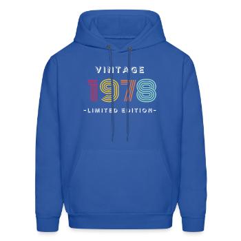 Born In 1978 - Men's Hoodie - royal blue - Front - Elias (183cm)