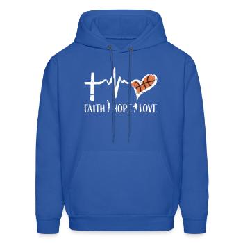 Religious Baetballn - Men's Hoodie - royal blue - Front - Elias (183cm)