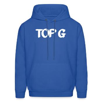 Top G - Men's Hoodie - royal blue - Front - Elias (183cm)