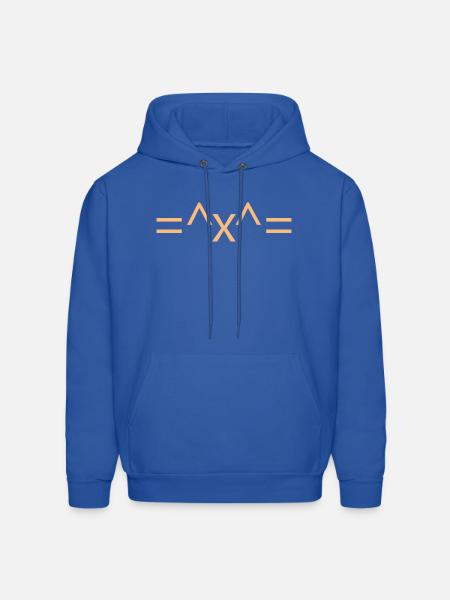 Cat Face Emoticon - Men's Hoodie - royal blue