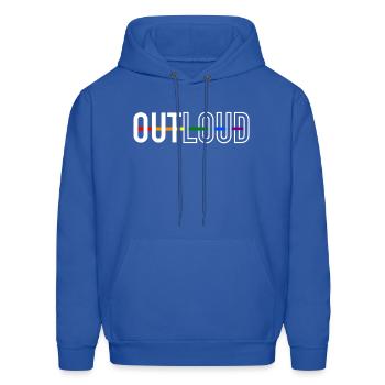 Out Loud - Men's Hoodie - royal blue - Front - Elias (183cm)