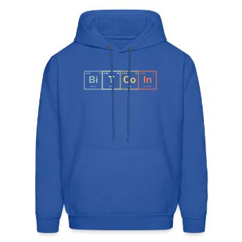 Bitcoin Periodic Table - Men's Hoodie - royal blue - Front - Elias (183cm)