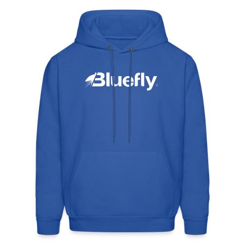Bluefly Logotype - White - Men's Hoodie