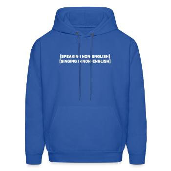 Speaking non-english - Men's Hoodie - royal blue - Front - Elias (183cm)