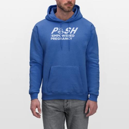 PUSH Logo Gear (White) - Men's Hoodie