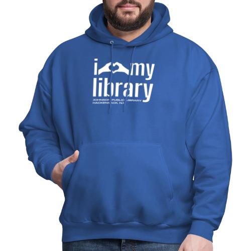 I Love My Library (White) - Men's Hoodie