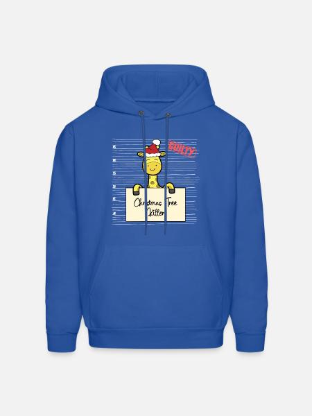 Giraffe christmas funny prison - Men's Hoodie - royal blue
