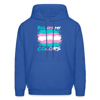 This Are my Colors Trans - Men's Hoodie - royal blue - Front - Elias (183cm)