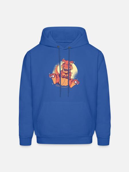 Dino Gamer - Men's Hoodie - royal blue