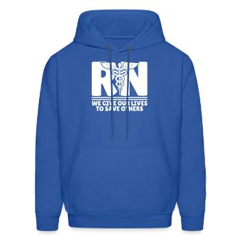 Nurse Nursing Registered Nurse - Men's Hoodie - royal blue - Front - Elias (183cm)