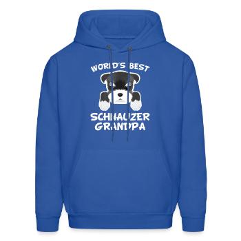 Mens World s Best Schnauzer Grandpa Dog Granddog - Men's Hoodie - royal blue - Front - Elias (183cm)