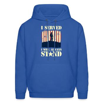 I Served I Will Always Stand - Men's Hoodie - royal blue - Front - Elias (183cm)