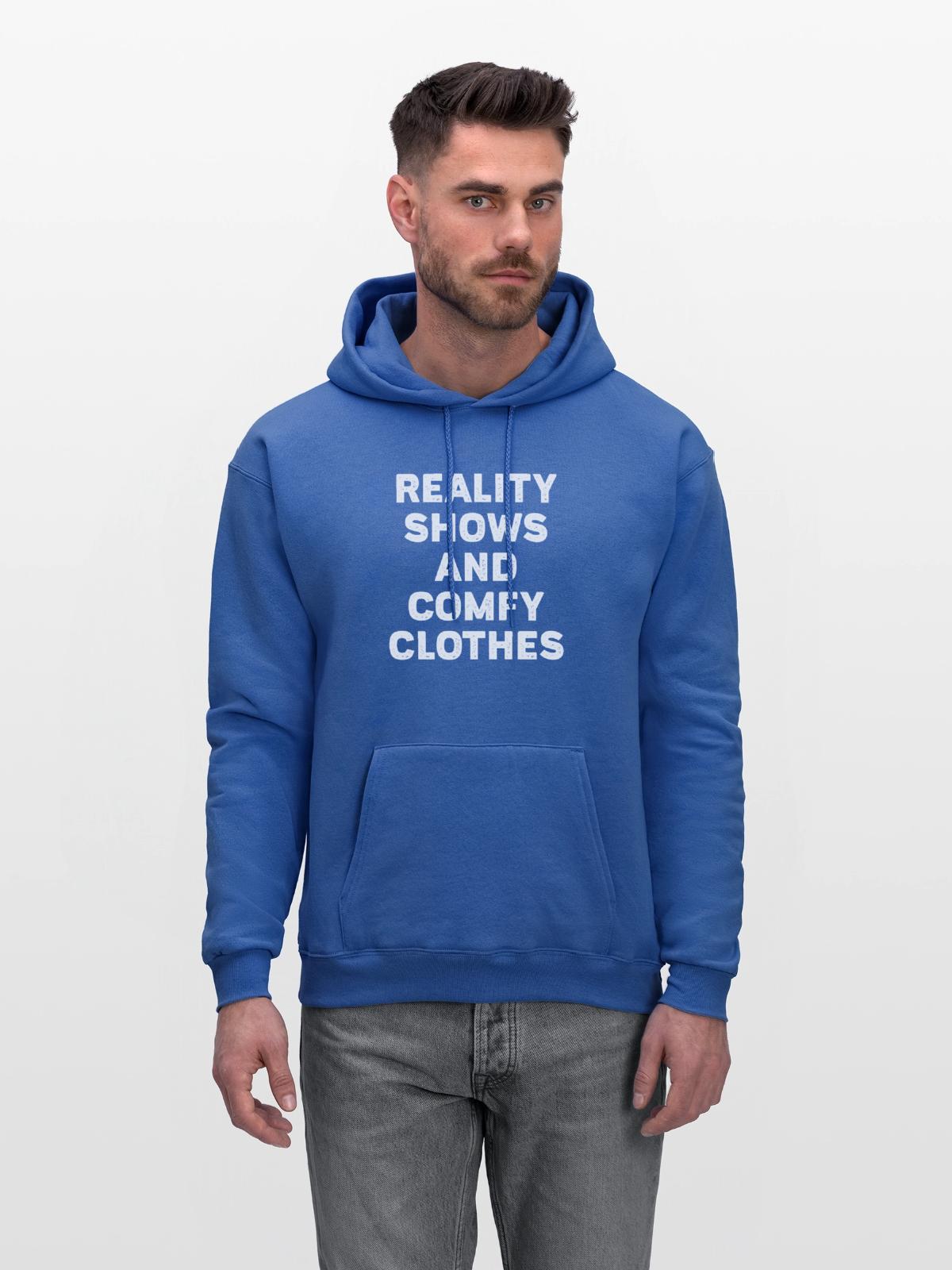 Reality Shows And Comfy - Men's Hoodie - royal blue - Front - Elias (183cm)