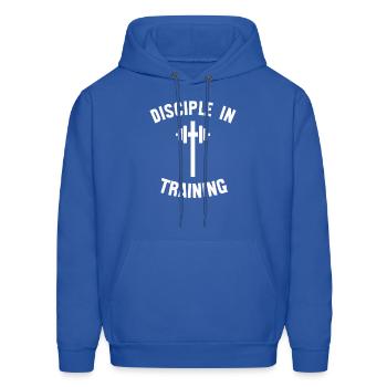Disciple in training barbell - Men's Hoodie - royal blue - Front - Elias (183cm)