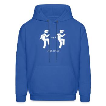 High knees - Men's Hoodie - royal blue - Front - Elias (183cm)