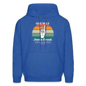 one way Jesus freak - Men's Hoodie - royal blue - Front - Elias (183cm)