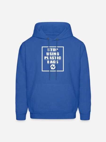 Stop using plastic bags - Men's Hoodie - royal blue