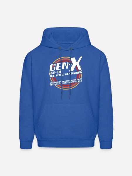 Gen X The Feral Generation - Men's Hoodie - royal blue