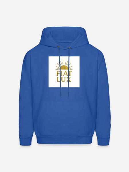 Fiat Lux Gold Sunburst Logo - Men's Hoodie - royal blue