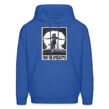 Surf The Apocalypse - Men's Hoodie - royal blue - Front - Elias (183cm)