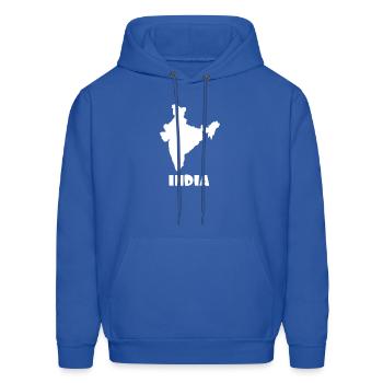 India - Men's Hoodie - royal blue - Front - Elias (183cm)