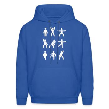 Exercise man - Men's Hoodie - royal blue - Front - Elias (183cm)
