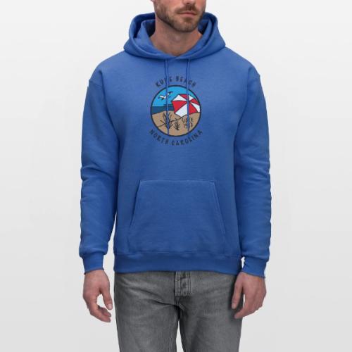 Kure Beach Day-Black Lettering-Front Only - Men's Hoodie