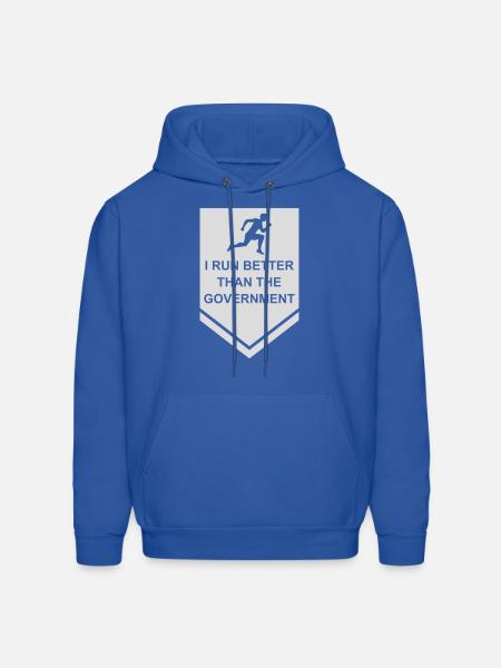run better than government - Men's Hoodie - royal blue