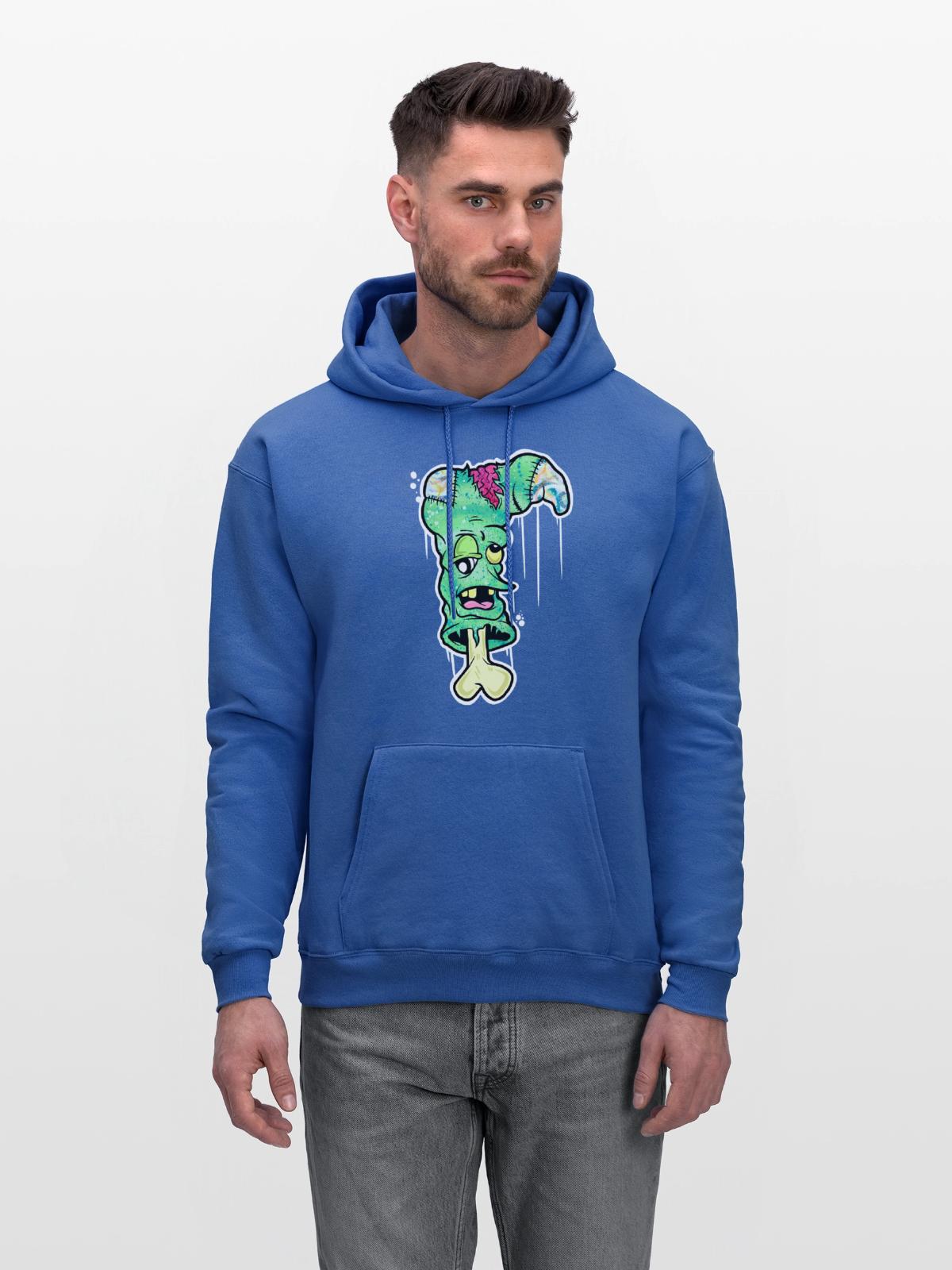 Zombie Sock - Men's Hoodie - royal blue - Front - Elias (183cm)