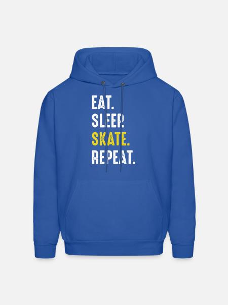 Eat Sleep Skate Repeat - Men's Hoodie - royal blue