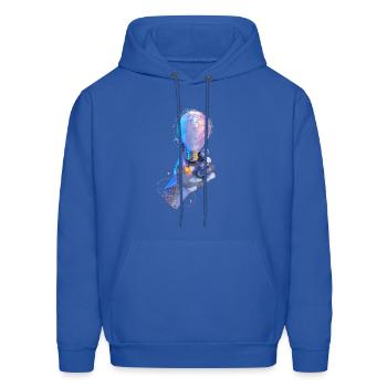 3D flashlight just in purple color - Men's Hoodie - royal blue - Front - Elias (183cm)