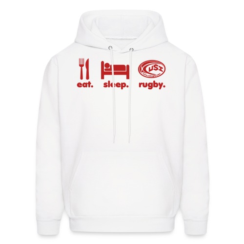 eat sleep rugby red - Men's Hoodie