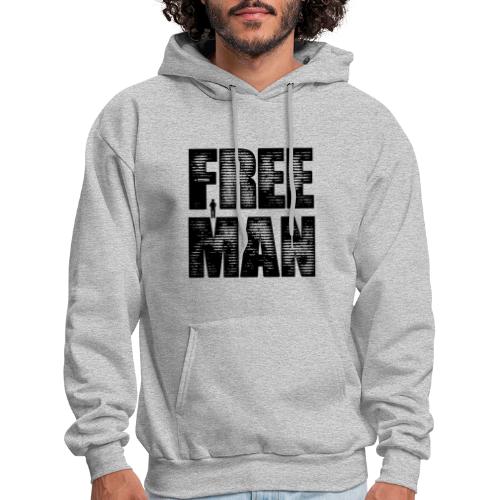 FREE MAN - Black Graphic - Men's Hoodie