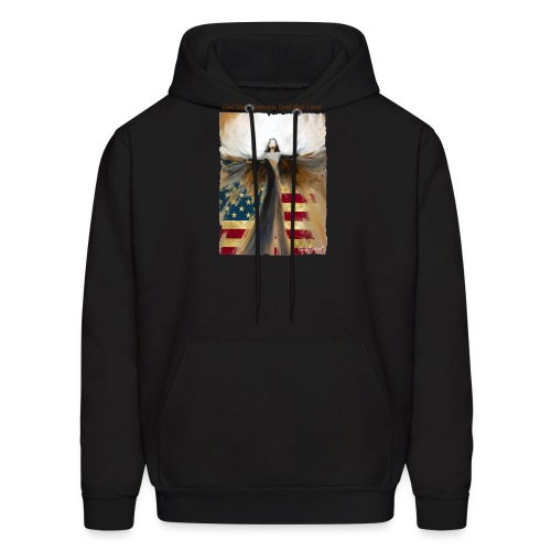 God bless America Angel_Strong color_Brown type - Men's Hoodie