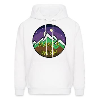 Make a Wish Mountain - Men's Hoodie - white - Front - Elias (183cm)