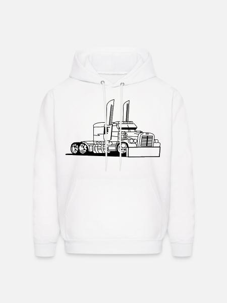 Comic style truck - Men's Hoodie - white