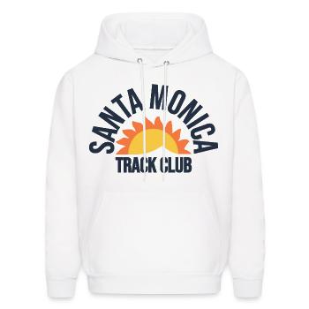 Santa Monica Track Club - Men's Hoodie - white - Front - Elias (183cm)