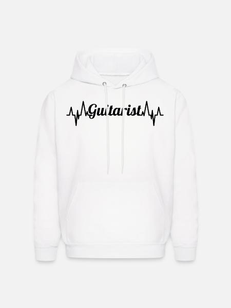 Guitarist ECG Heartline - Men's Hoodie - white