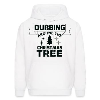 Dubbing around the Christmas tree T shirt - Men's Hoodie - white - Front - Elias (183cm)