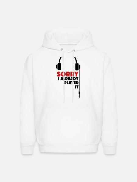 sorry_i_already_played_it_3 - Men's Hoodie - white