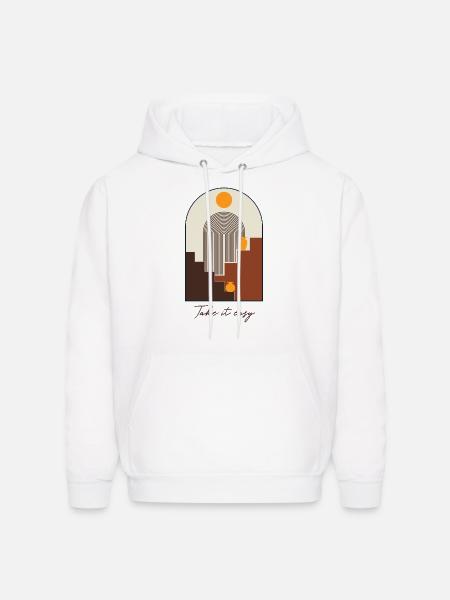 Take It Easy - Men's Hoodie - white