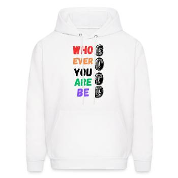 Be good - Men's Hoodie - white - Front - Elias (183cm)