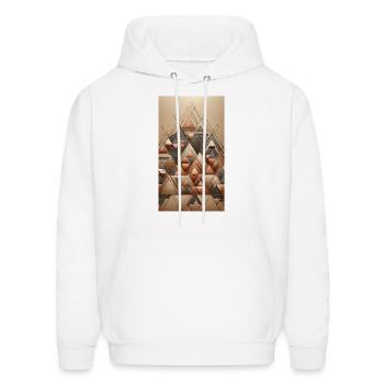 Abstract Design - Men's Hoodie - white - Front - Elias (183cm)