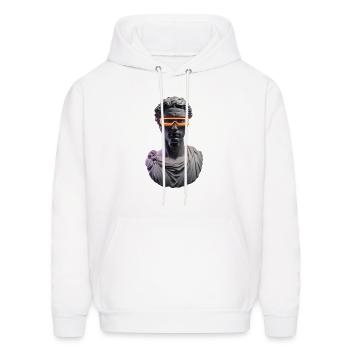 Futuristic Statue Character - Men's Hoodie - white - Front - Elias (183cm)