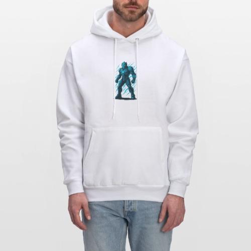 Futuristic Armored Superhero Warrior Art - Men's Hoodie