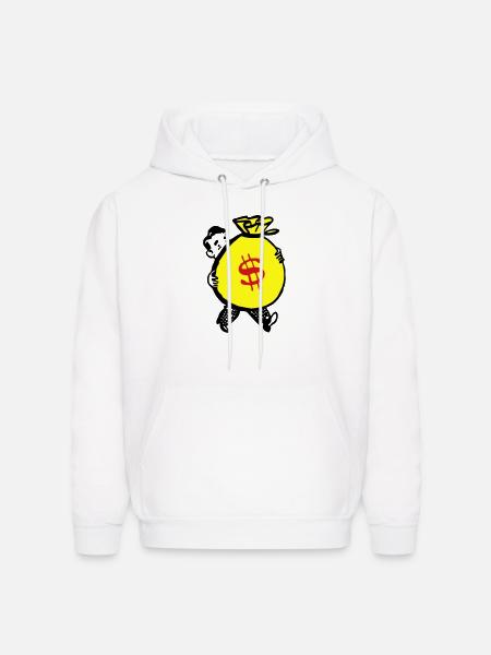Money Bag - Men's Hoodie - white