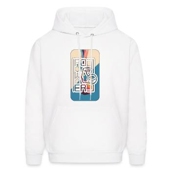 power - Men's Hoodie - white - Front - Elias (183cm)